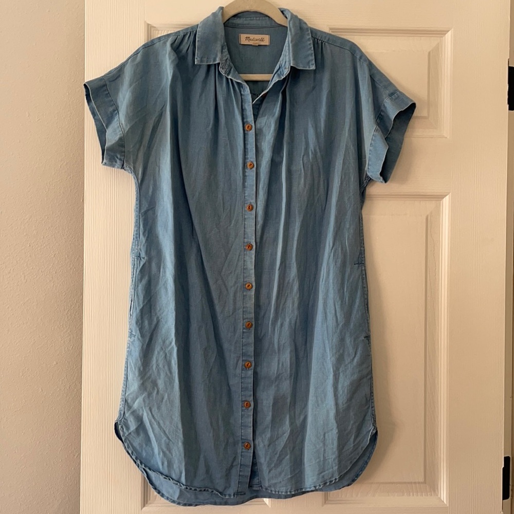 Madewell Denim Shirtdress (linen/cotton), size S
